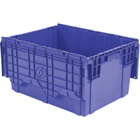 Flipak Polyethylene Plastic (PE) Distribution Containers, 27.9" x 20.9" x 15.2", Blue Equipex