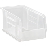 Clear-View Ultra Stack & Hang Bin, 4-1/8" W x 4" H x 10-7/8" D, Clear Equipex