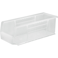 Bac transparent ultra empilable & suspendable, 5-1/2" la, 5" h x 14-3/4" p, Transparent Equipex