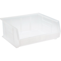 Bac transparent ultra empilable & suspendable, 16-1/2" la, 7" h x 14-3/4" p, Transparent Equipex