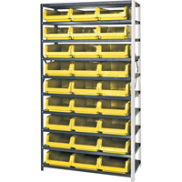 Shelving Unit with Stacking Bins, Steel, Magnum Bin, 650 lbs. Capacity, 42" W x 76" H Equipex