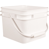 Square Pail, Plastic, 2.1 gal. Equipex