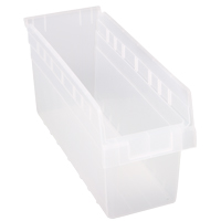 Bacs pour &eacute;tag&egrave;re Store-Max, 6-5/8" la x 8" H x 17-7/8" p, Transparent, Capacit&eacute; 56 lb Equipex