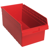Bacs pour &eacute;tag&egrave;re Store-Max, 11-1/8" la x 8" H x 17-7/8" p, Rouge, Capacit&eacute; 56 lb Equipex