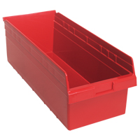 Bacs pour &eacute;tag&egrave;re Store-Max, 11-1/8" la x 8" H x 23-5/8" p, Rouge, Capacit&eacute; 68 lb Equipex