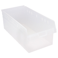 Bacs pour &eacute;tag&egrave;re Store-Max, 11-1/8" la x 8" H x 23-5/8" p, Transparent, Capacit&eacute; 68 lb Equipex