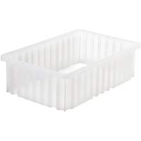 Contenant Divider Box, Plastique, 16,5" la x 10,875" p x 5" h, Gris Equipex