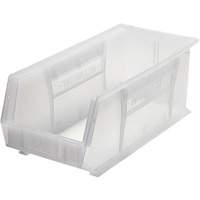 Bacs ultra empilable & suspendable, 8-1/4" la, 7" h x 18" p, Transparent Equipex