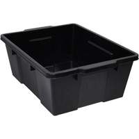 Contenant avec loquets en plastique,  la x 21" p x 7,75" h, Noir Equipex