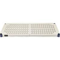 Wire Shelving Unit with Plastic Shelves, Wire Frame with Plastic Shelves, Boltless, 600 lbs. Capacity, 30" W x 72" H x 18" D Equipex