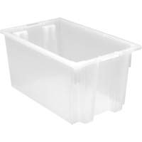 Contenant robuste Stack & Nest, 12" x 19,5" x 23,5", Transparent Equipex