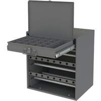 Wire and Terminal Storage Cabinet, Steel, 1 Drawers, 15-9/16" x 11-7/8" x 16-3/8", Grey Equipex