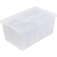 FP243C FliPak Nestable Tote, 26.9" x 16.9" x 12.1", Clear Equipex