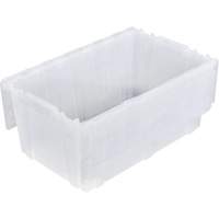 FP243C FliPak Nestable Tote, 26.9" x 16.9" x 12.1", Clear Equipex
