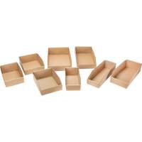 Deep Corrugated Parts Bins, 11-3/4" W x 17-1/4" D x 4-1/2" H, Beige Equipex