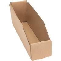 Boîtes profondes en carton ondul&eacute;, 2-7/8" la x 11-1/4" p x 4-1/2" h, Beige Equipex