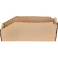 Boîtes profondes en carton ondul&eacute;, 2-7/8" la x 11-1/4" p x 4-1/2" h, Beige Equipex