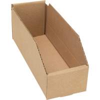 Deep Corrugated Parts Bins, 3-3/4" W x 11-1/4" D x 4-1/2" H, Beige Equipex