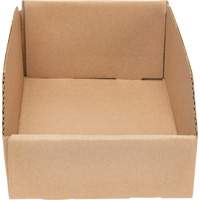 Deep Corrugated Parts Bins, 7-5/8" W x 11-5/16" D x 4-1/2" H, Beige Equipex