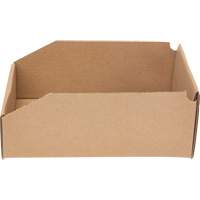 Deep Corrugated Parts Bins, 7-5/8" W x 11-5/16" D x 4-1/2" H, Beige Equipex