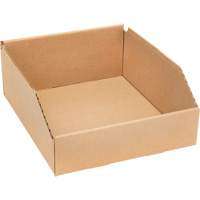 Deep Corrugated Parts Bins, 9-3/4" W x 11-1/4" D x 4-1/2" H, Beige Equipex