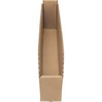 Deep Corrugated Parts Bins, 2-7/8" W x 17-1/4" D x 4-1/2" H, Beige Equipex