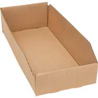Deep Corrugated Parts Bins, 7-3/4" W x 17-1/4" D x 4-1/2" H, Beige Equipex