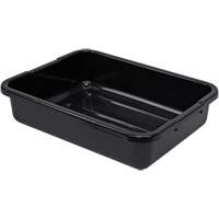 All-Purpose Ribbed-Bottom Storage Tub, 5" H x 15" D x 21" L, Plastic, Black Equipex