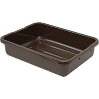 All-Purpose Ribbed-Bottom Storage Tub, 5" H x 15" D x 21" L, Plastic, Brown Equipex