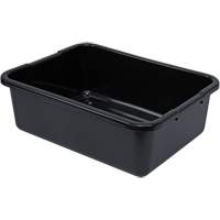 All-Purpose Ribbed-Bottom Storage Tub, 7" H x 15" D x 21" L, Plastic, Black Equipex