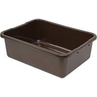 All-Purpose Ribbed-Bottom Storage Tub, 7" H x 15" D x 21" L, Plastic, Brown Equipex