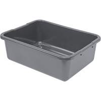 All-Purpose Ribbed-Bottom Storage Tub, 7" H x 15" D x 21" L, Plastic, Grey Equipex
