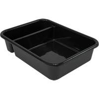All-Purpose Compartmentalized Storage Tub, 7" H x 15" D x 20" L, Plastic, Black Equipex