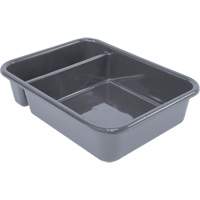 All-Purpose Compartmentalized Storage Tub, 5" H x 15" D x 20" L, Plastic, Grey Equipex