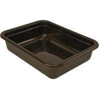 All-Purpose Flat-Bottom Storage Tub, 5" H x 17" D x 22" L, Plastic, Brown Equipex