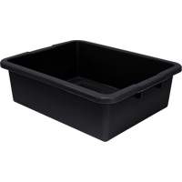 All-Purpose Ribbed-Bottom Storage Tub, 7" H x 17" D x 22" L, Plastic, Black Equipex