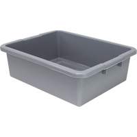 All-Purpose Ribbed-Bottom Storage Tub, 7" H x 17" D x 22" L, Plastic, Grey Equipex