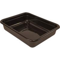 All-Purpose Flat-Bottom Storage Tub, 5" H x 15" D x 20" L, Plastic, Brown Equipex