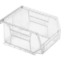 Crystal Clear Ultra Bins, 4-1/8" W x 3" H x 5-3/8" D, Clear Equipex