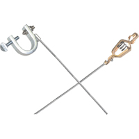 Light-Duty Bonding & Grounding Wire Assemblies - Alligator Clip & Small C-Clamps Equipex