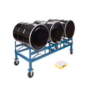 Drum Stacking Rack, 3 Drums, 2400 lbs. Capacity, 71-1/2" W x 30" D x 12-1/2" H Equipex