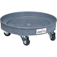 Leak Containment Drum Dolly, 24.25" dia. X 7.625" H, 1.5 US Gal. Spill Cap. Equipex