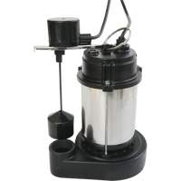 Stainless Steel Housing-Cast Iron Base Sump Pump, 1/3 HP, 3630 GPH Flow Rate Equipex