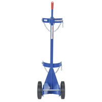 Gas Cylinder Cart, Rubber Wheels, 12" W x 15-1/2" L Base, 500 lbs. Equipex