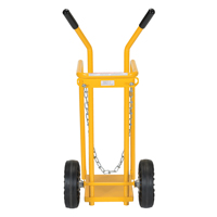Gas Cylinder Cart, Mold-on Rubber Wheels, 9-13/16" W x 16" L Base, 150 lbs. Equipex