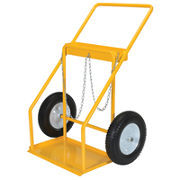 Gas Cylinder Cart, Rubber Wheels, 22" W x 14-1/8" L Base, 250 lbs. Equipex