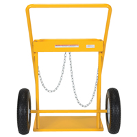 Gas Cylinder Cart, Rubber Wheels, 22" W x 14-1/8" L Base, 250 lbs. Equipex