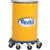Chariot pour baril octogonal, Acier, Capacit&eacute;e 2000 lb, Diam&egrave;tre 27-1/16", Roue en Fonte Equipex