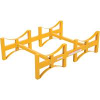 Porte-barils empilable en acier, 2 barils, Capacit&eacute; de 1600 lb, 45-1/2" la x 29-7/8" p x 12-3/4" h Equipex