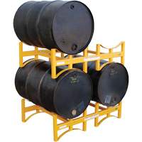 Porte-barils empilable en acier, 2 barils, Capacit&eacute; de 1600 lb, 45-1/2" la x 29-7/8" p x 12-3/4" h Equipex